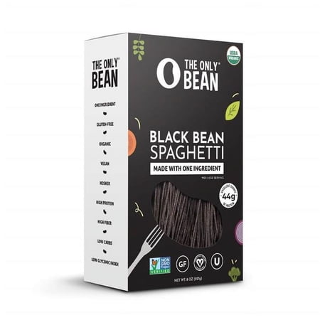 The Only Bean 368673 8 oz Organic Black Bean Spaghetti Pasta - Pack of 6