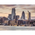 thumbnail image 2 of Frank, Assaf 14x12 Gold Ornate Wood Framed with Double Matting Museum Art Print Titled - London skyline over river Thames, UK, 2 of 4