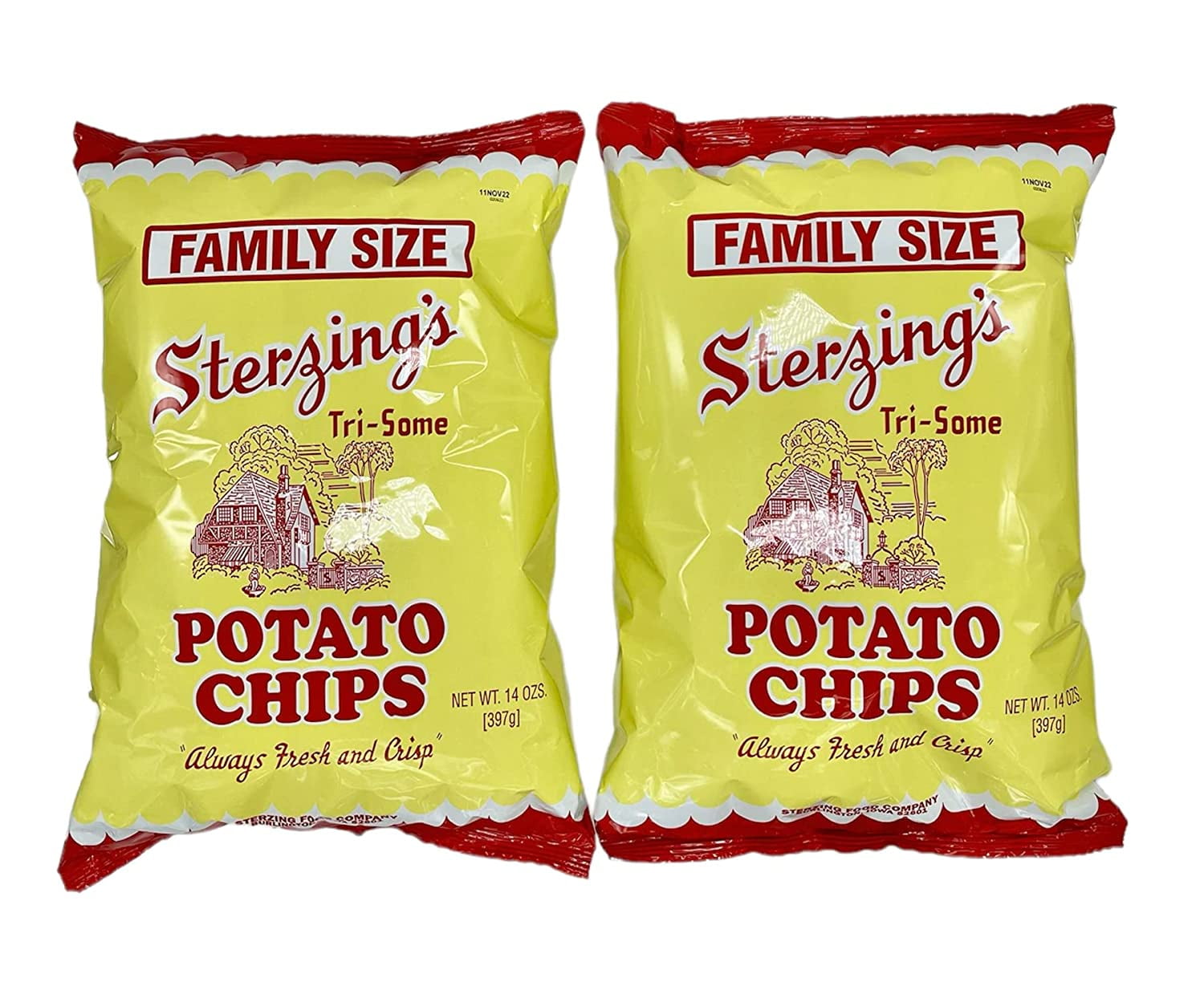 Sterzing's Potato Chips, 2 14 Ounce Bags Family Size