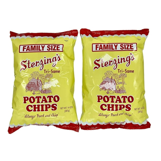 Sterzing's Potato Chips, 2 14 Ounce Bags Family Size