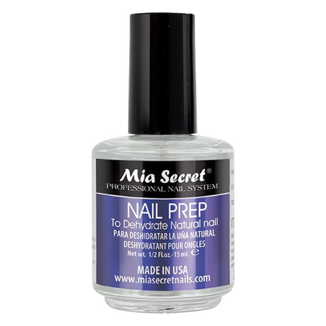 Mia Secret Deshidratador profesional de preparación de uñas natural sin ácidos, 0.5 fl oz, deshidratador de unión mejorado para polvo acrílico y esmalte de uñas de gel