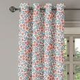 thumbnail image 2 of Ambesonne Floral Grommet Curtain, Spring Imagery Vintage, 50" x 72", Cadet Blue Coral Cream, 2 of 6