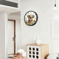 thumbnail image 6 of Voice Activated Clock with Glow Light 12 Inch Large Silent Wall Clock Battery Operated for Home Decor Sunflowers and Highland Cow, 6 of 8