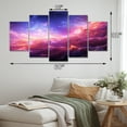 thumbnail image 4 of Designart "Purple Pink Fractal Cosmic Fusion" Modern Metal Wall Décor Set, 4 of 5