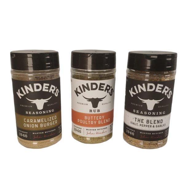 Kinders Seasoning Grilling Variety Pack The Blend (10.5 Oz), Caramelized Onion Burger (7.9Oz