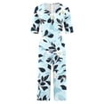 thumbnail image 5 of TaTaai Women's Summer Random Floral Print Casual Jumpsuit Short Sleeve V-Neck Back Zipper Closure Side Pockets Soft Lightweight Polyester Long Jumpsuit for Daily Spring Wear Gift, 5 of 5