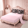 thumbnail image 3 of Erosebridal Pink Baroque Floral 7-Piece Bedding Comforter Set,Vintage Gothic Damask King Bedding Sets For Men Women,Reversible pink, 3 of 7