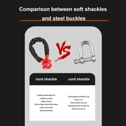 Heavy Duty Car Tow Rope with Soft Release Buckle, High Molecular Polyethylene Towing Strap for Vehicle Recovery, Rescuing and Hauling