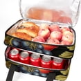 thumbnail image 5 of Thanksgiving Double Layered Insulated Lunch Bag with Two Compartments - Large Capacity Hand-Carried Refrigerated Meal Bag - 7.1x11.4x16.1 Inches, 5 of 6