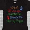 thumbnail image 4 of Inktastic Awesome Like Poppa Boys or Girls Baby Bodysuit, 4 of 5