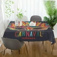 thumbnail image 6 of SKYSONIC Mardi Gras Tablecloth Waterproof Washable Polyester Square Table Cover Durable Tablecloth for Kitchen Dining Table Party Decor (60 X 90 Inch), 6 of 7
