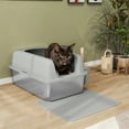 thumbnail image 6 of ModFusion Leakproof Cat Litter Box with Anti-Slip Mat, Scoop Holder & Stainless Steel Design – Light Gray, Snug-Fit for Cats and Kittens, 6 of 10