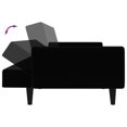 thumbnail image 5 of vidaXL 2-Seater Sofa Bed Black Velvet, 5 of 5