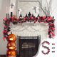 thumbnail image 5 of Guirnalda colgante de hojas de arce de Acción de Gracias | Enredadera de ratán negra de Halloween | Vegetación artificial de 10 pies | Decoración festiva de pared otoñal | Enredadera de plástico, 5 of 6