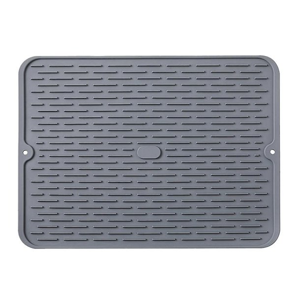 Gold Tapete de secado de silicona, tapete escurridor de platos para encimera de cocina, tapete de fregadero de silicona antideslizante, sin Bpa, apto para lavavajillas