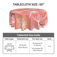 thumbnail image 5 of XMXT Waterproof Table Cloth, Pink Dandelion Print Polyester Round Tablecloth for Dining Room Party Decor Tablecloths, 60 inches, 5 of 8