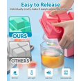 thumbnail image 3 of 2-Pack Large Silicone Ice Cube Trays with Lid – 16 Big 2" Square Cubes, Slow-Melting for Whisky/Cocktail, Leak-Proof, Stackable – BPA-Free, Easy Release – Black/Gray/Pink/Blue/Green, 3 of 8