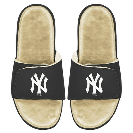 

Men s ISlide Black/Tan New York Yankees Faux Fur Slide Sandals