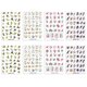 thumbnail image 1 of Calcomanías para decoración de uñas, 8 hojas de calcomanías coloridas para uñas, suministros para uñas, varios estilos, 9,8 x 6,8 cm, 1 of 5