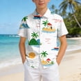 thumbnail image 6 of Ulanda Boy's Button Down Hawaiian Shirt Short Sleeve, Kids Summer Beach Hawaiian Shirts for Boys for 7-14 Years (White, 4-5 Years), 6 of 7