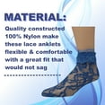 thumbnail image 3 of EMEM Apparel Women's Ladies Lace Anklet Ankle Quarter Socks Stockings with Ruffle Royal Blue 9-11, 3 of 5