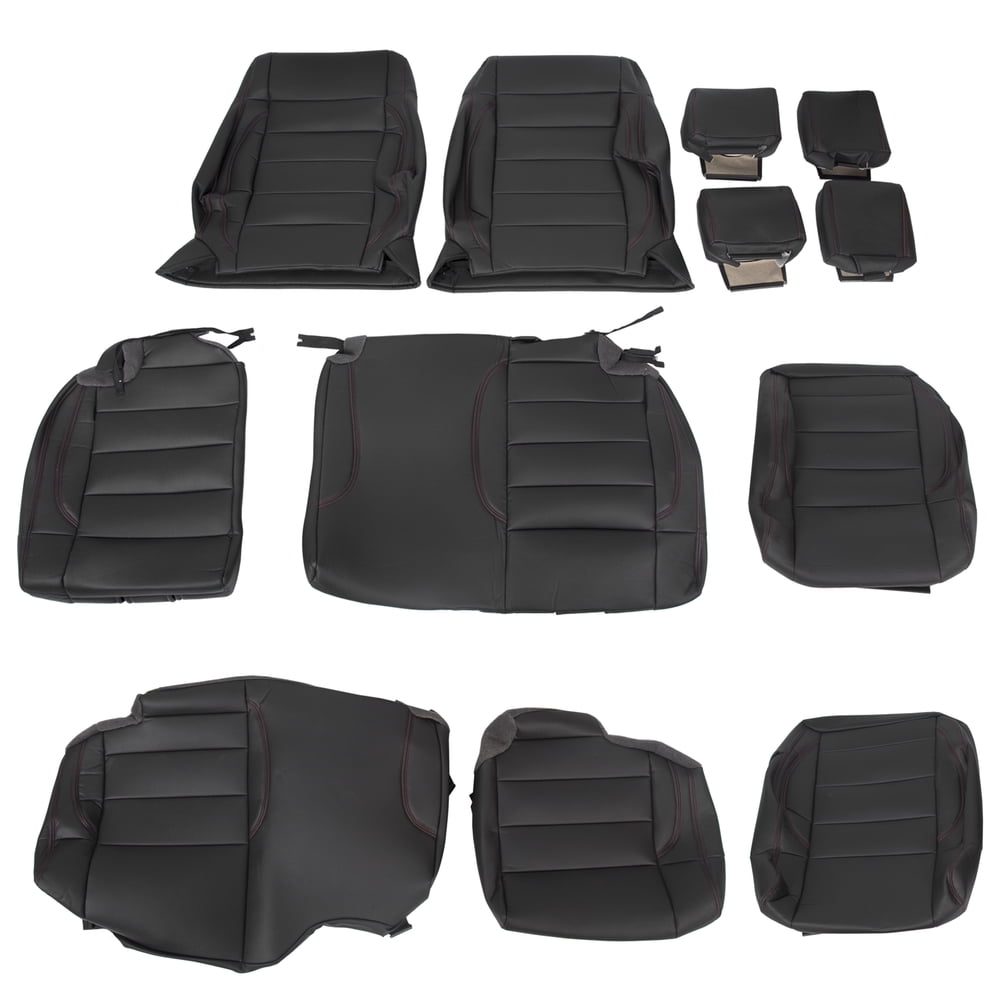 For 2008 2009 2010 Jeep Wrangler 4 Door Seat Covers Kit Black Salsa