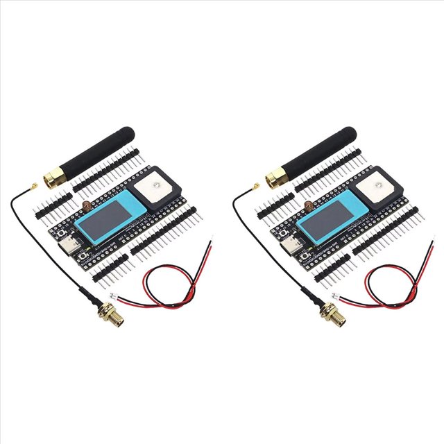 2X Rastreador Inalámbrico Lora ESP32 Rastreador de Activos LoRa Meshtastic SX1262 Rastreador GPS Bluetooth Wi-Fi 863-928MHZ para Bicicleta y Automóvil