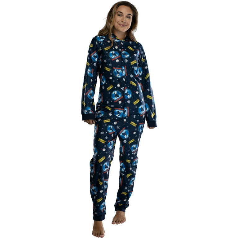Polar Express Adult Believe Hooded One Piece Footless Sleeper Union Suit Walmart