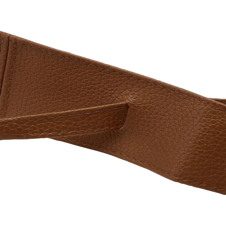Women Soft PU Leather Obi Belt Self Tie Wrap Cinch Belt  display picture 2