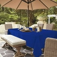 thumbnail image 2 of Rectangle Outdoor Tablecloth with Umbrella Hole and Zipper, 60x84 Inch Blue, Washable Waterproof Table Cloth Spill Proof Wrinkle Free Table Cover for Patio Spring Summer Picnic, 2 of 6