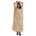 thumbnail image 5 of Moomaya Women Long Maxi Cover Up Printed Kimono Sleeve Night Dress Maxi Kaftan Gown Sleepwear, 5 of 7