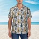 thumbnail image 2 of Balery Llama and Cactus1 Camisas hawaianas de manga corta para hombre, camisas playeras de corte holgado, camisas de vacaciones con botones,Large, 2 of 7