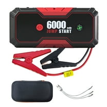 QINK ROLMIL Car Battery Jump Starter, 6000A Car Jumper Starter Battery Pack for Up to 6.0L Gas & 3.0L Diesel Engines, 12V Portable Jump Box with Power Bank(Red Black)