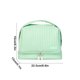 thumbnail image 3 of Neceser de maquillaje de poliuretano verde impermeable para viajes,con compartimentos separados para artículos de aseo húmedos y secos,y estuche extraíble para brochas (1 unidad). Rkxzt, 3 of 9