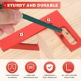 thumbnail image 4 of Uxcell 3D Multi-Angle Measuring Ruler 45/90 Degree Metric Aluminum Alloy Woodworking Square Protractor Miter Triangle Ruler with Screws and Hex Spanner for Engineer Carpenter, Red, 4 of 7