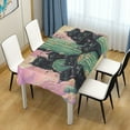 thumbnail image 2 of WOBOGO Black Cat with Cactus Square Tablecloth 60×90in Polyester Fabric Tablecloth Washable Dust Resistant Wrinkle Resistant, 2 of 9