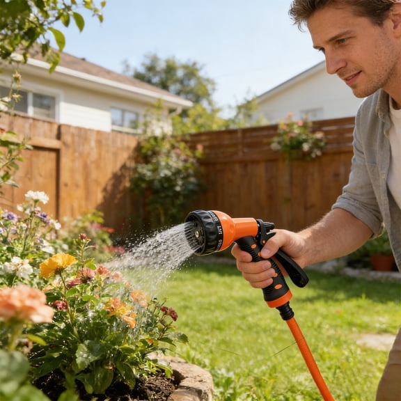 Multifunctional Garden Hose Nozzle Gun, Thumb Control on off Valve Hose Sprayer Nozzle, Car Wash High-Pressure Sprayer, For Watering Plants, Lawn & Garden, Washing Cars, Outdoor Fun