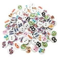 thumbnail image 6 of 100 Pcs Vintage Wooden Buttons Kids Buttons with Printed Numbers Buttons for, 6 of 7