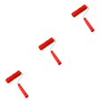 thumbnail image 4 of Wweixi Delicate Embossed Pattern Painting Roller with Plastic Handle Add Touch of Sophistication to Living Space Red Type A 3Set, 4 of 6