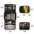 thumbnail image 2 of 3-Piece Travel Toiletry Set with Hanging Bag Cosmetic Pouch & Brush Roll for Travel Gym Camping Starry Night Sky with Cat, 2 of 9