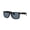 Matte Rubber Black Frame / Polarized Blue Mirror Lens, variant on RB4165F JUSTIN CLASSIC LOW BRIDGE FIT Square Shape Sunglasses Opal Grey Frame | Dark Blue Lens 55mm