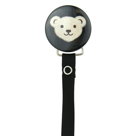 Teddy Bear Face Pacifier Clip