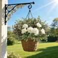 thumbnail image 3 of RECUTMS 8 Bundles Artificial Greenery Stems Fake Green Plants Faux Outdoor Plants UV Resistant Plastic Shrubs for Farmhouse Pathway Indoor Decorations (Grayish Green), 3 of 9