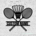 thumbnail image 2 of Craftnamesign Custom Badminton Metal Wall Art LED Light, Custom Badminton Player Name Sign, 2 of 5