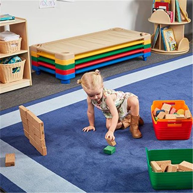 ECR4Kids ELR-FA1163-44EC 7.5 x 12 ft. Rectangle Two-Tone Area Rug, Blue