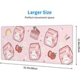 thumbnail image 5 of Kawaii Pink Cute Strawberry Bunny Mouse Pad 31.5x11.8 in Desk Accessories Big Extended Non-Slip Rubber Base Mousepad with Stitched Edges Gaming Pc Desktop Large Mouse Pad, 5 of 6