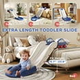 thumbnail image 3 of Qaba Toddler Slide, Couch Slide for Bed, Sofa, Extra Length Indoor Couch Slide for Toddler, Baby, Child, Easy to Assemble, Blue, 3 of 9
