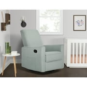 Evolur Raleigh Glider Recliner Light Blue with High Backrest Support, Durable Polyester Fabric