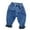 Blue, variant on Mercatoo Newborn Baby Fleece Lined Jeans Toddler Elastic Waist 𝐒herp𝐚 Skinny Fit Padded Winter Warm Denim Pants with 𝐏ockets