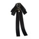 thumbnail image 1 of Broche de pajarita de cinta s preatadas Yinane Negro broche de pajarita, 1 of 8